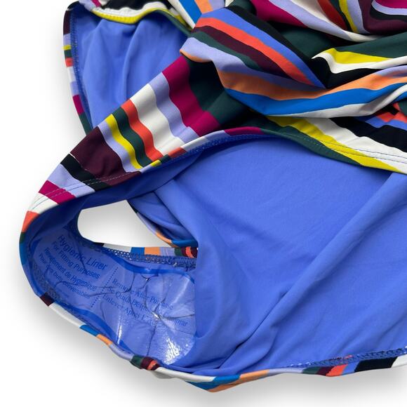 NEW Anne Cole One Piece Swimsuit Size 8 Stripe Halter Bandeau Strapless Swim NWT - Picture 11 of 13